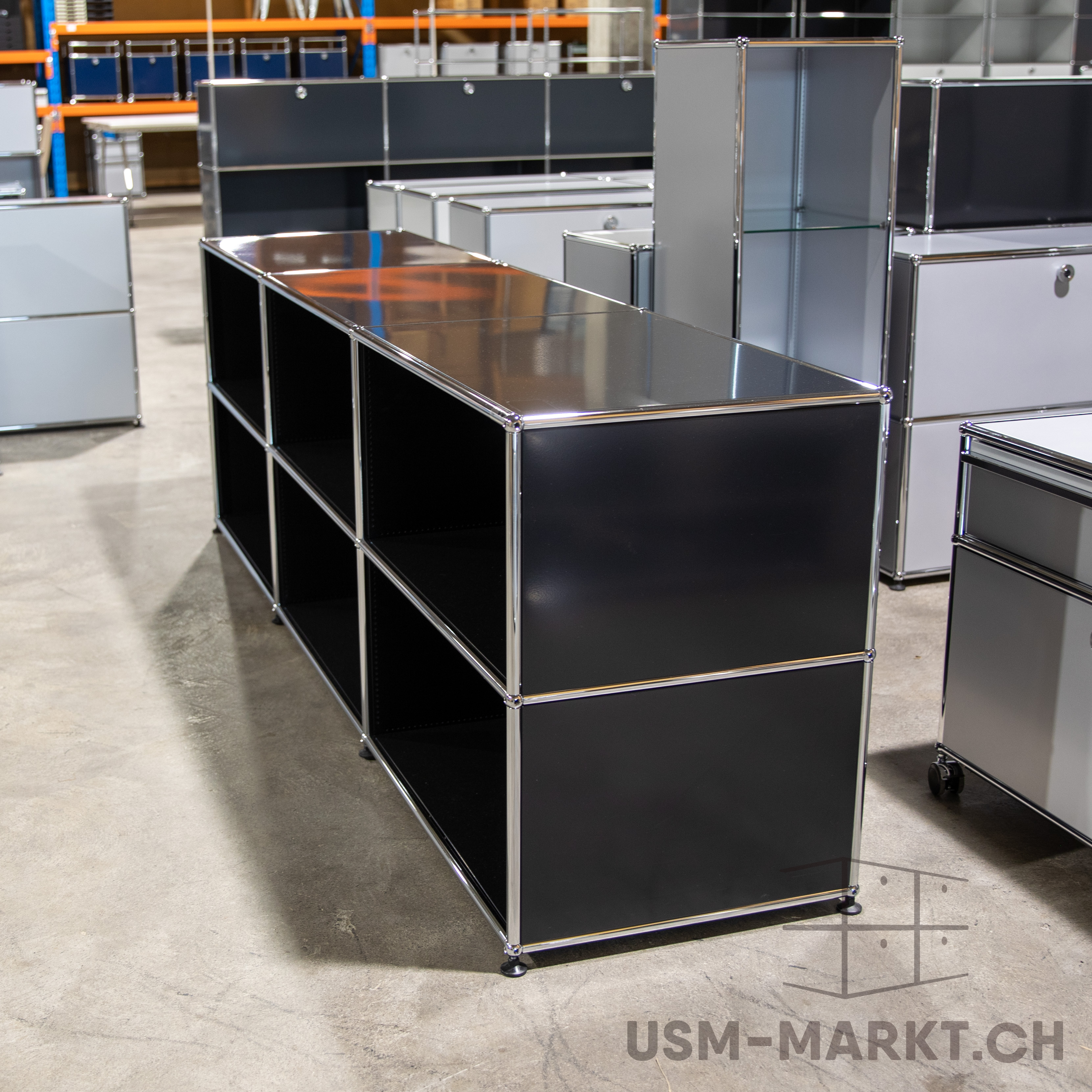 USM Haller Sideboard 3x2 50 Schwarz