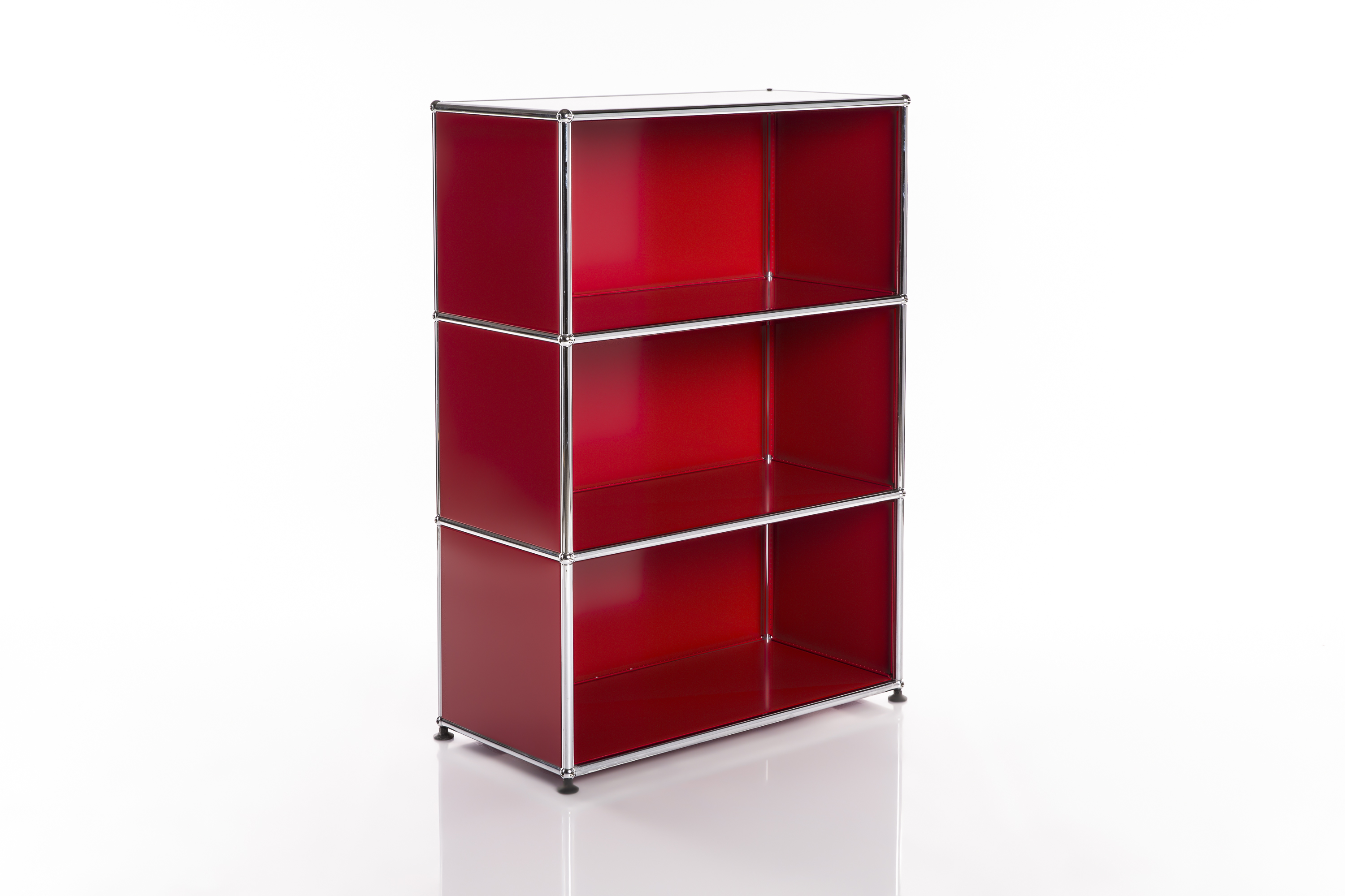 Neuwertiges USM Regal 1x3 35 Rot
